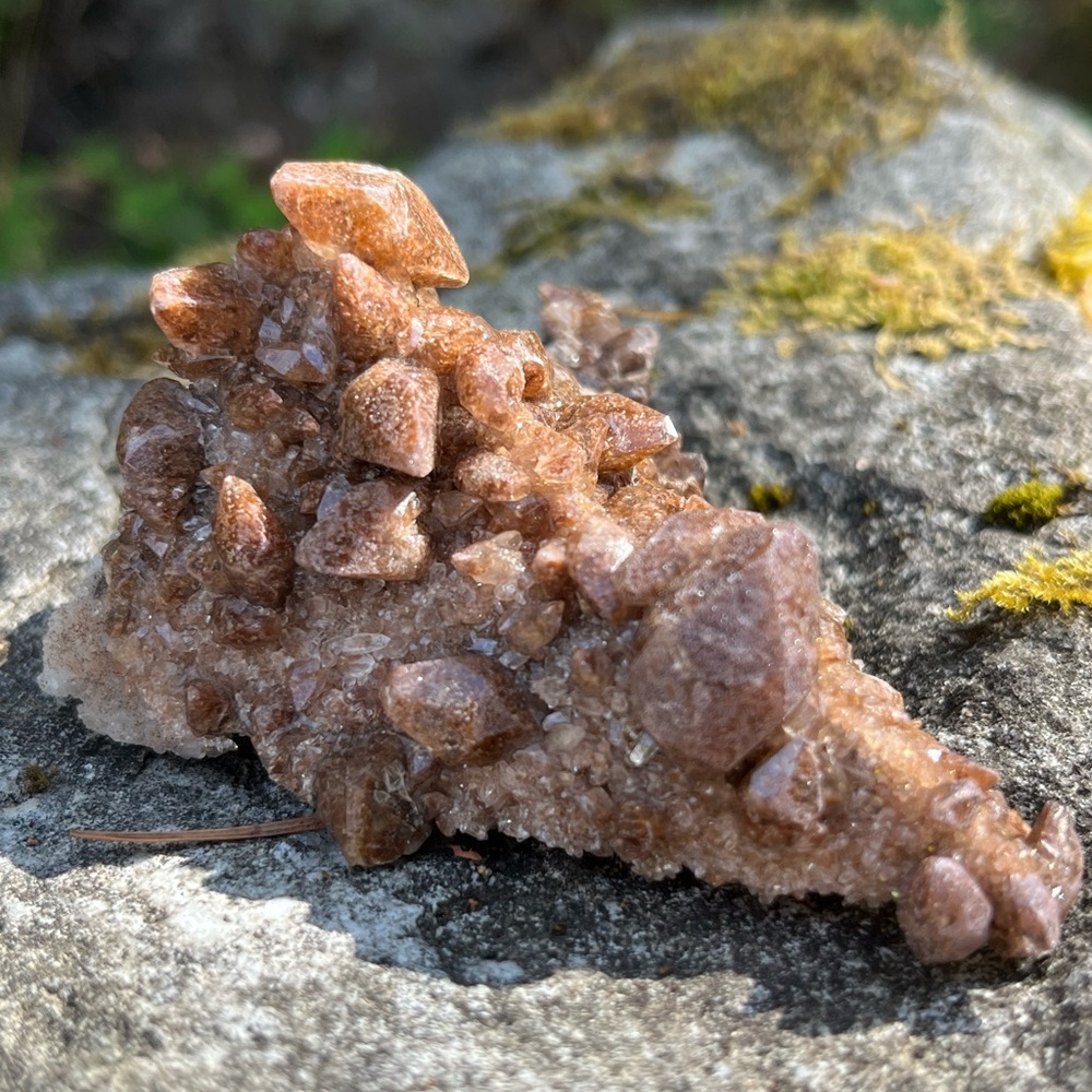 VIDEO sparkly Chocolate Calcite with Fluorite from Yunnan Province - crystal